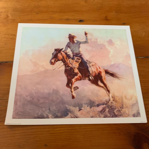 Set of 3 Vintage Cowboy Prints - Vintage Western - Picture 11 of 13